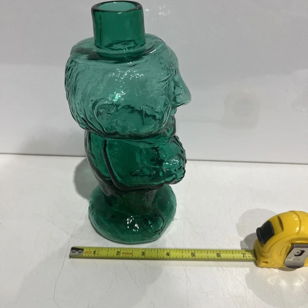 Vtg Tiara Indiana Glass W C FIELDS Teal Color Mountaineer Man 10